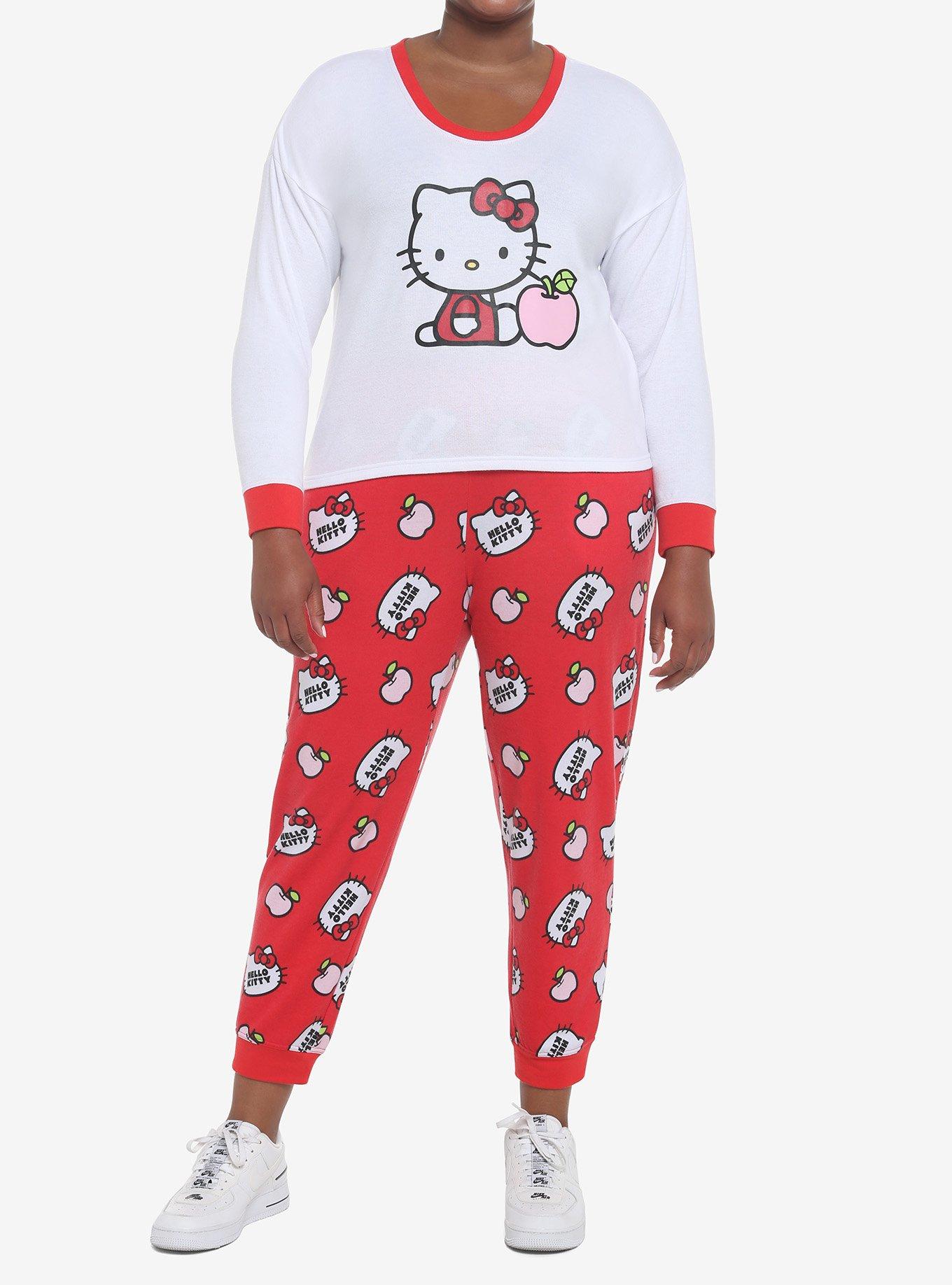 Hello Kitty Apple Girls Skimmer Long-Sleeve Pajama Top Plus Size, MULTI, alternate