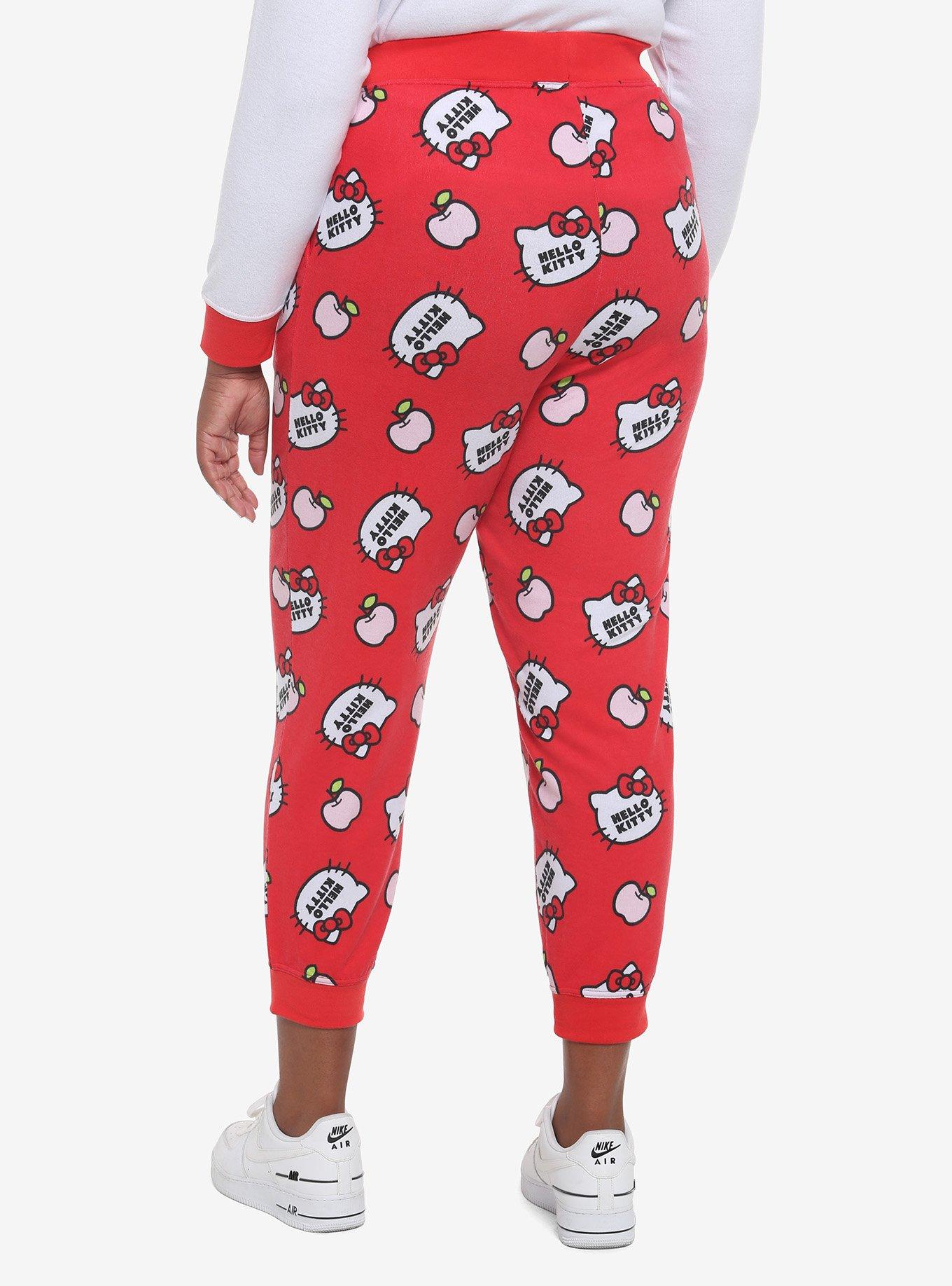 Hello Kitty Apple Girls Jogger Pajama Pants Plus Size, MULTI, alternate