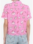 Pusheen Pink Sweets Tie-Front Girls Woven Button-Up, MULTI, alternate