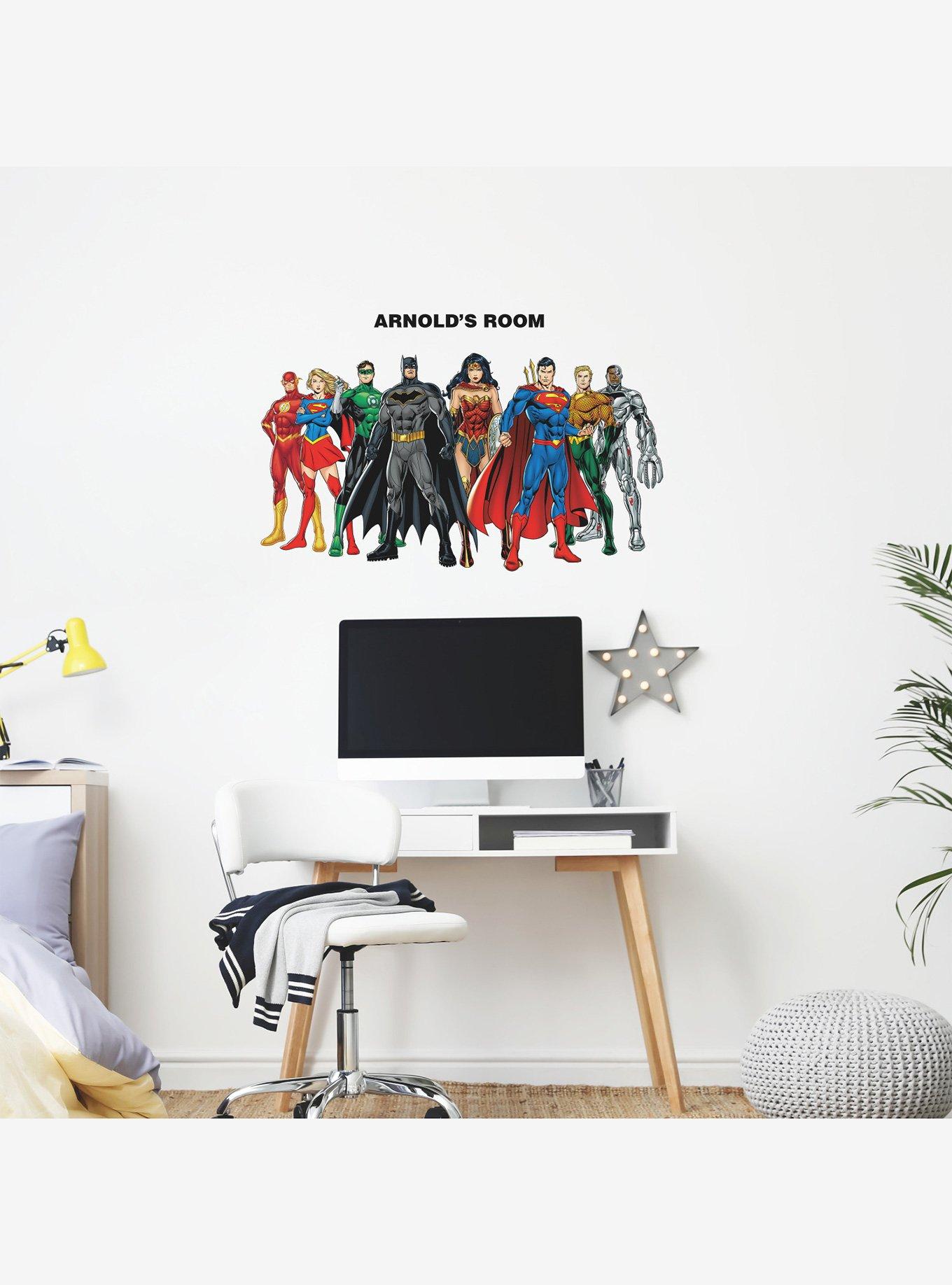 DC Comics Justice League Peel & Stick Giant Wall Decals, , hi-res