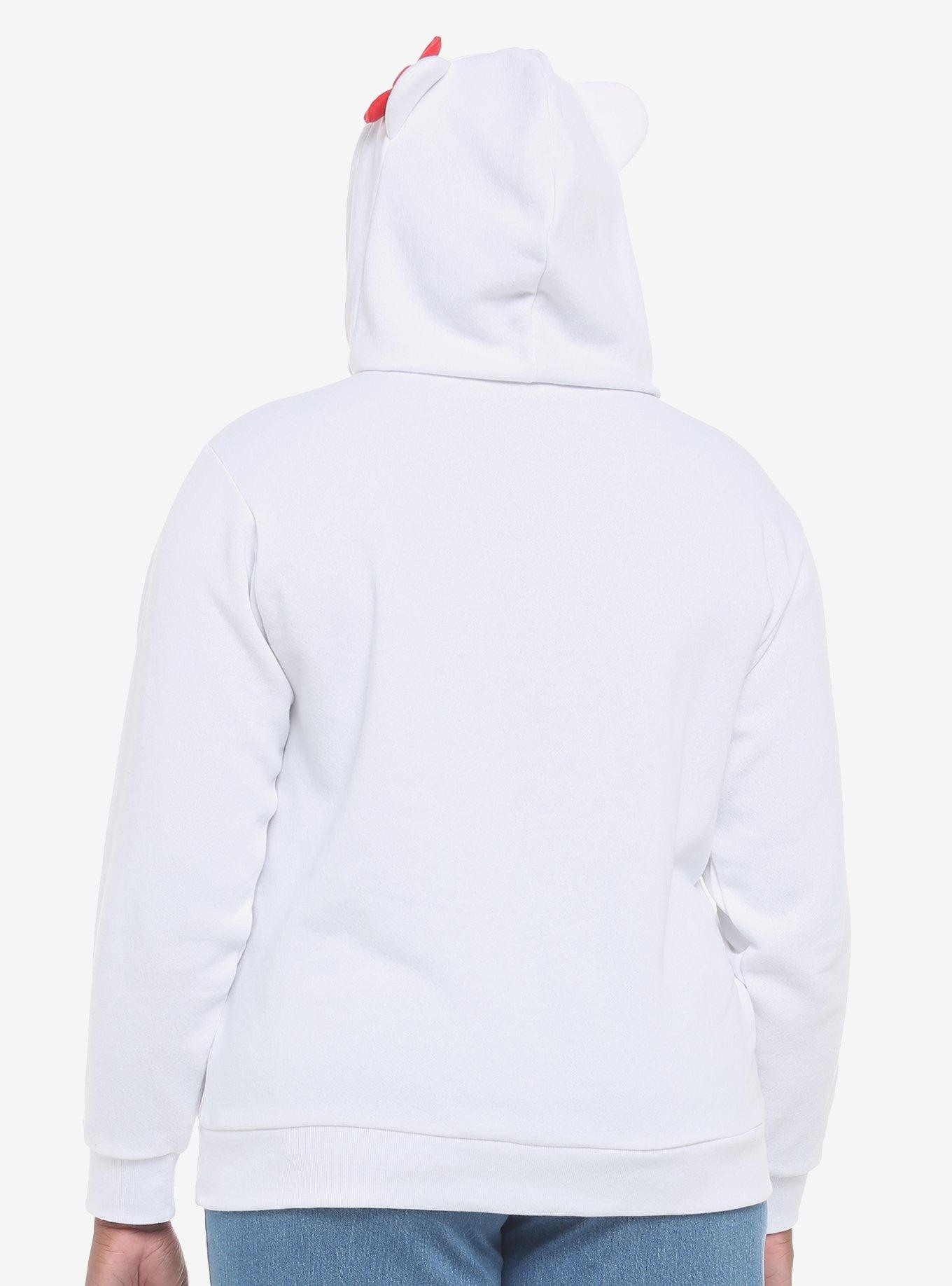 Hello Kitty 3D Ears Hoodie Plus Size, BRIGHT WHITE, alternate
