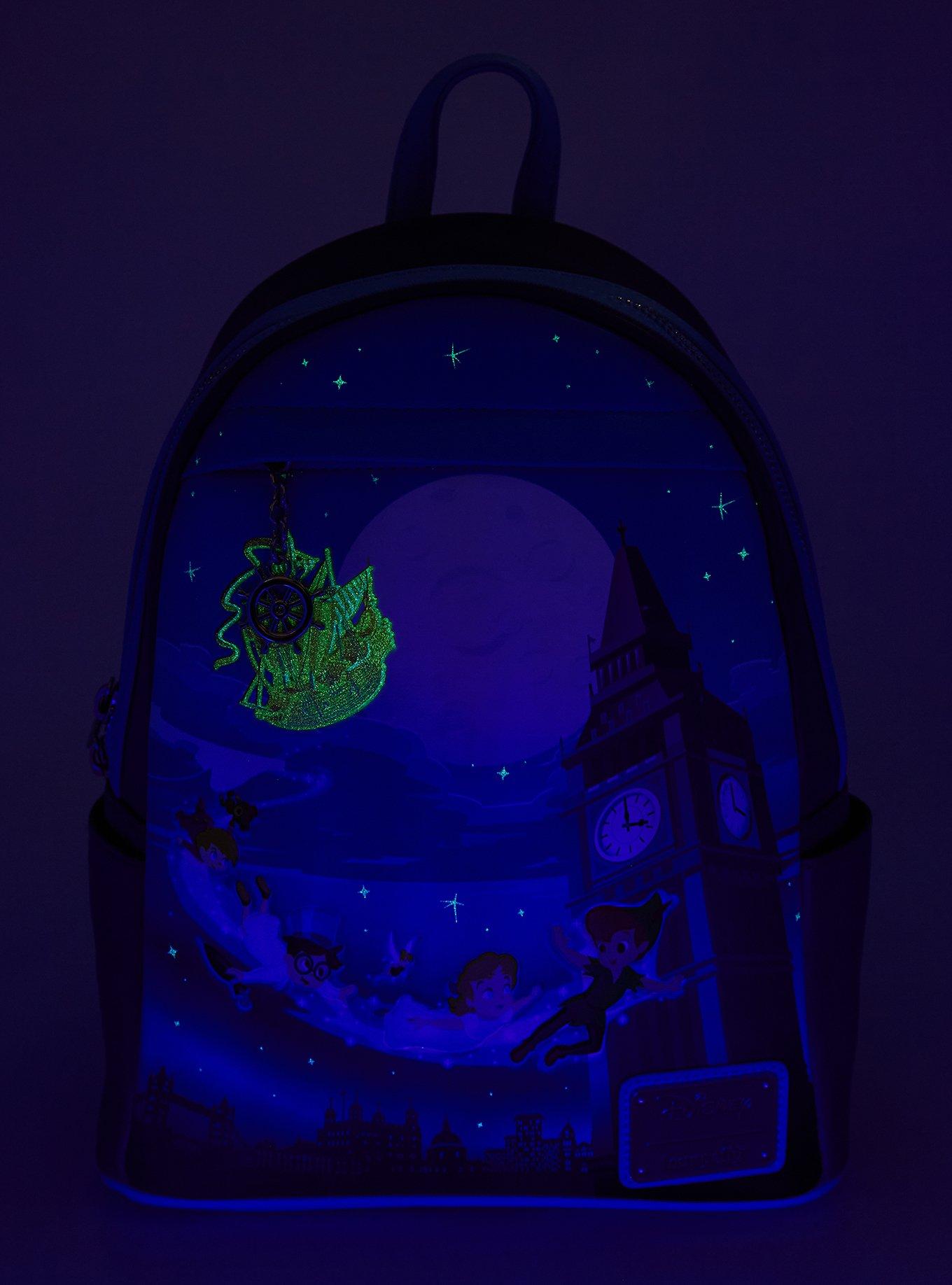 Loungefly Disney Peter Pan Nighttime Flight Glow-in-the-Dark Mini Backpack - BoxLunch Exclusive, , alternate