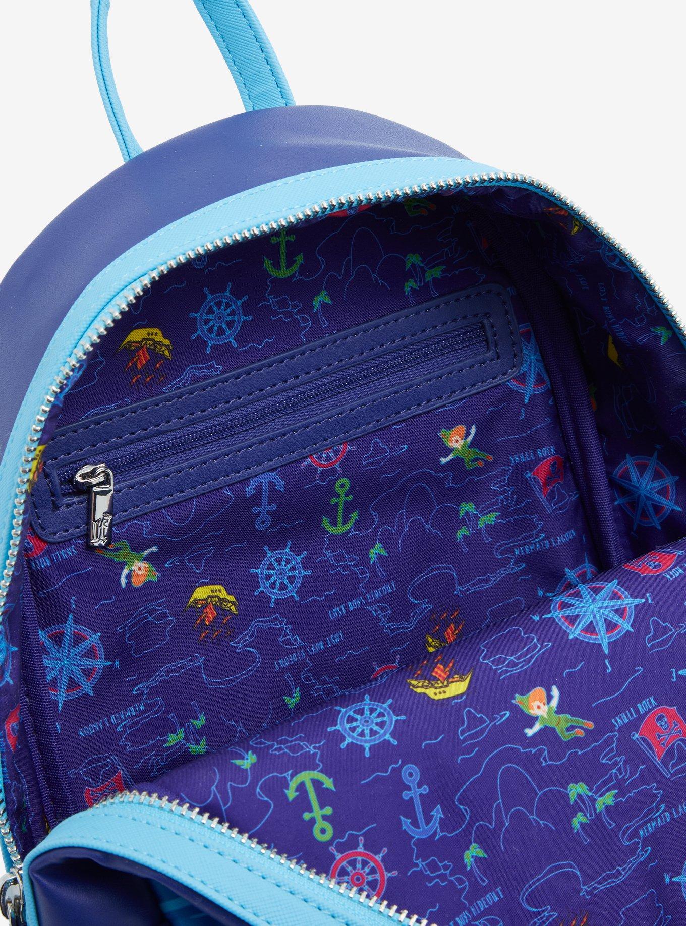 Loungefly Disney Peter Pan Nighttime Flight Glow-in-the-Dark Mini Backpack - BoxLunch Exclusive, , alternate