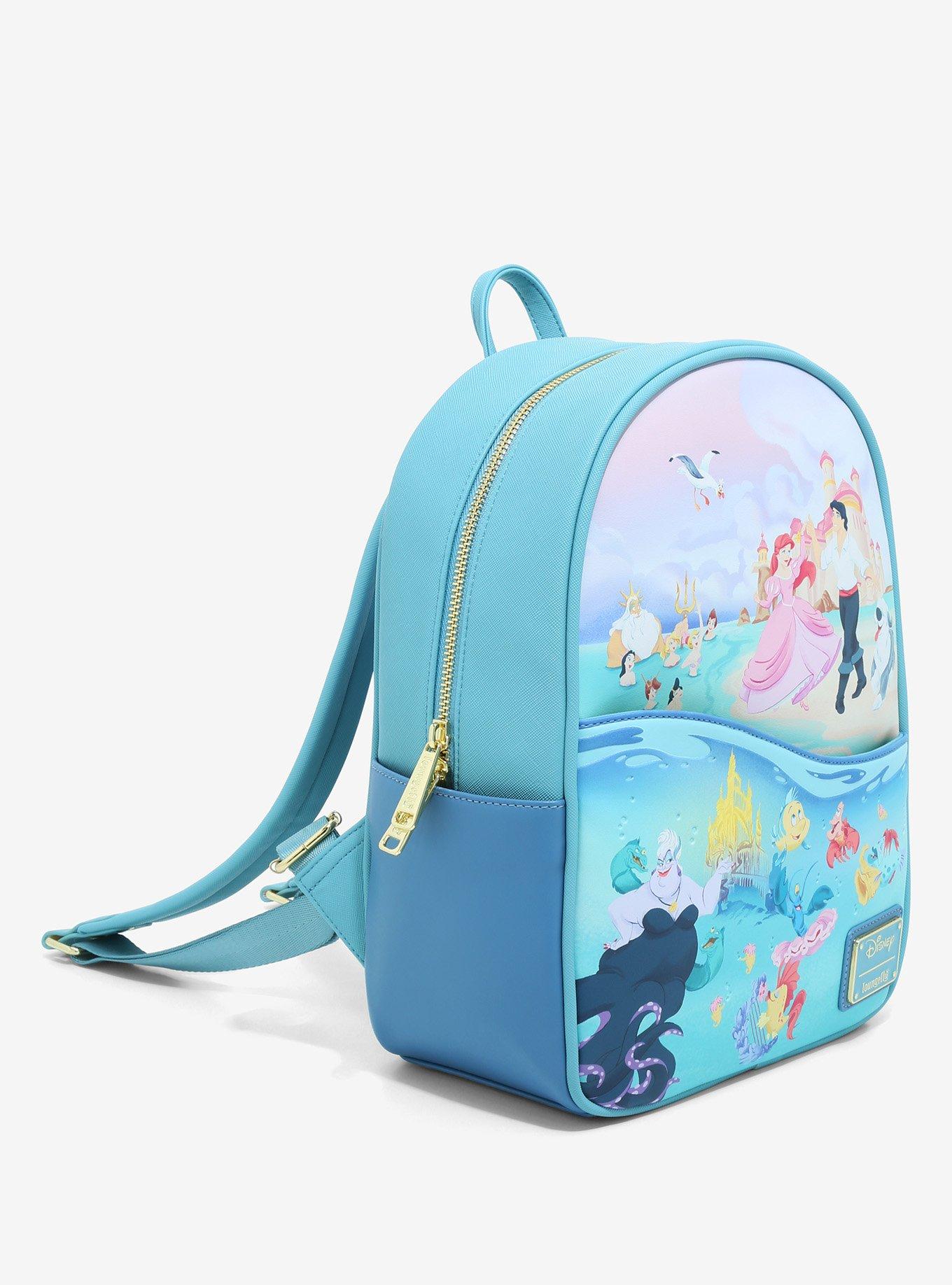 Loungefly Disney The Little Mermaid Characters Group Portrait Mini Backpack - BoxLunch Exclusive