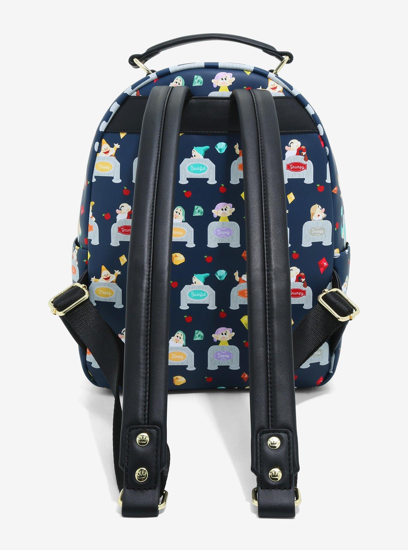 Loungefly Disney Snow White and the Seven Dwarves Beds Allover Print Mini Backpack - BoxLunch Exclusive, , alternate