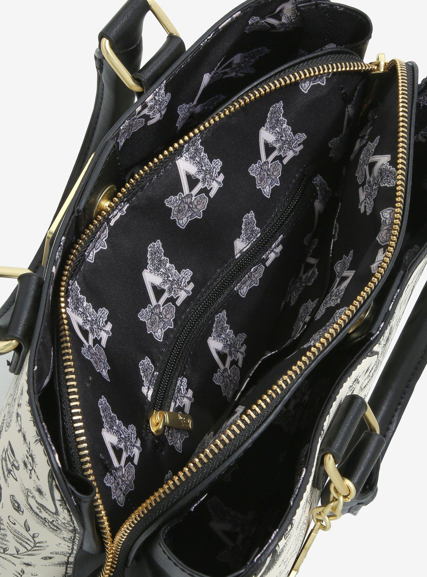 Loungefly Alice in Wonderland Line Art Allover Print Handbag - BoxLunch Exclusive, , alternate