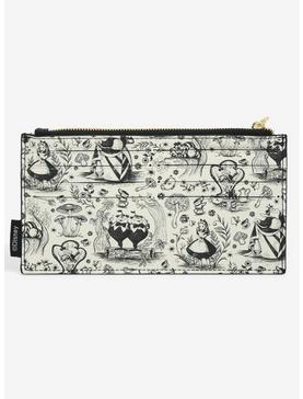 Loungefly Alice in Wonderland Line Art Allover Print Wallet - BoxLunch Exclusive, , hi-res