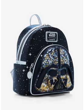 Loungefly Star Wars Darth Vader Helmet Glitter Mini Backpack — BoxLunch Exclusive, , hi-res