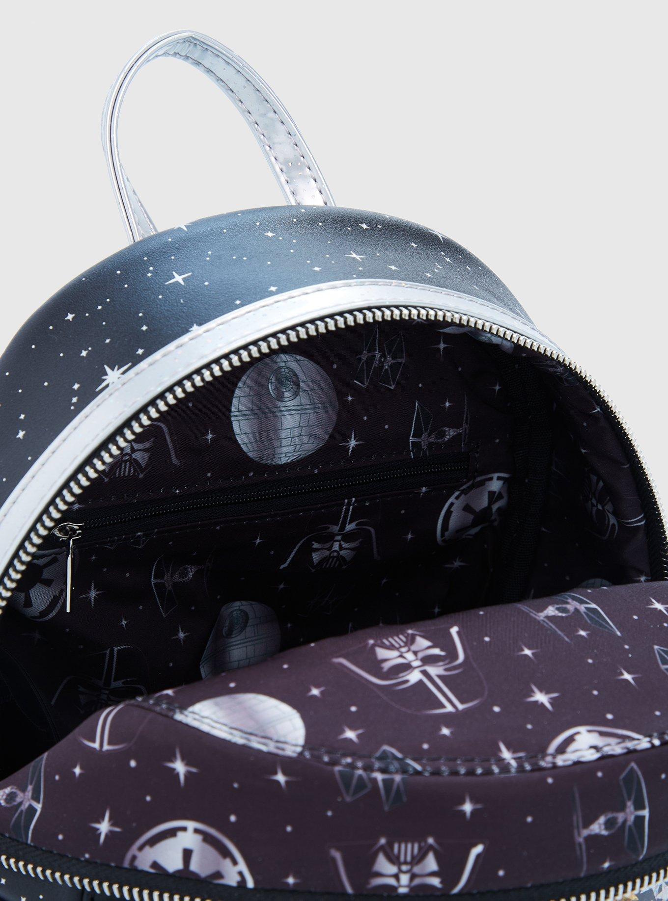 Loungefly Star Wars Darth Vader Helmet Glitter Mini Backpack — BoxLunch Exclusive, , alternate