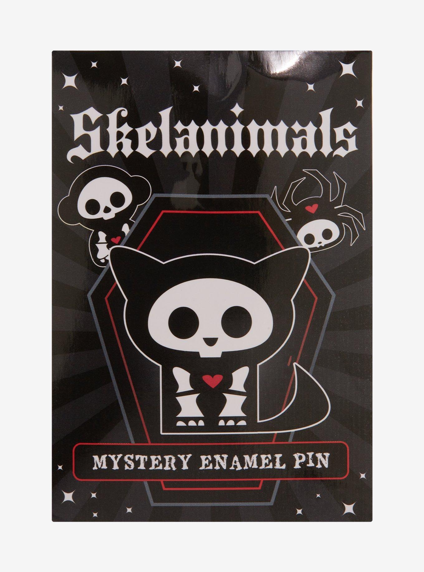 Skelanimals Glitter Blind Box Enamel Pin, , alternate