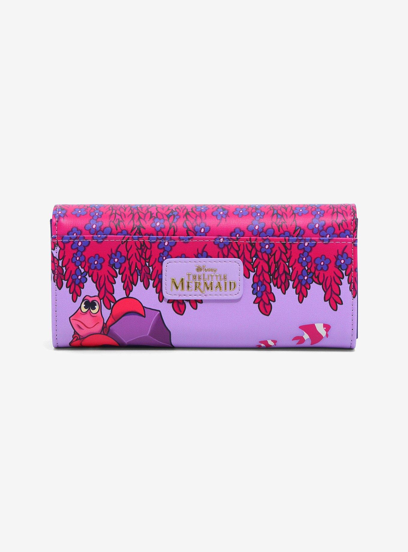Disney The Little Mermaid Ariel & Flounder Floral Wallet - BoxLunch Exclusive , , alternate