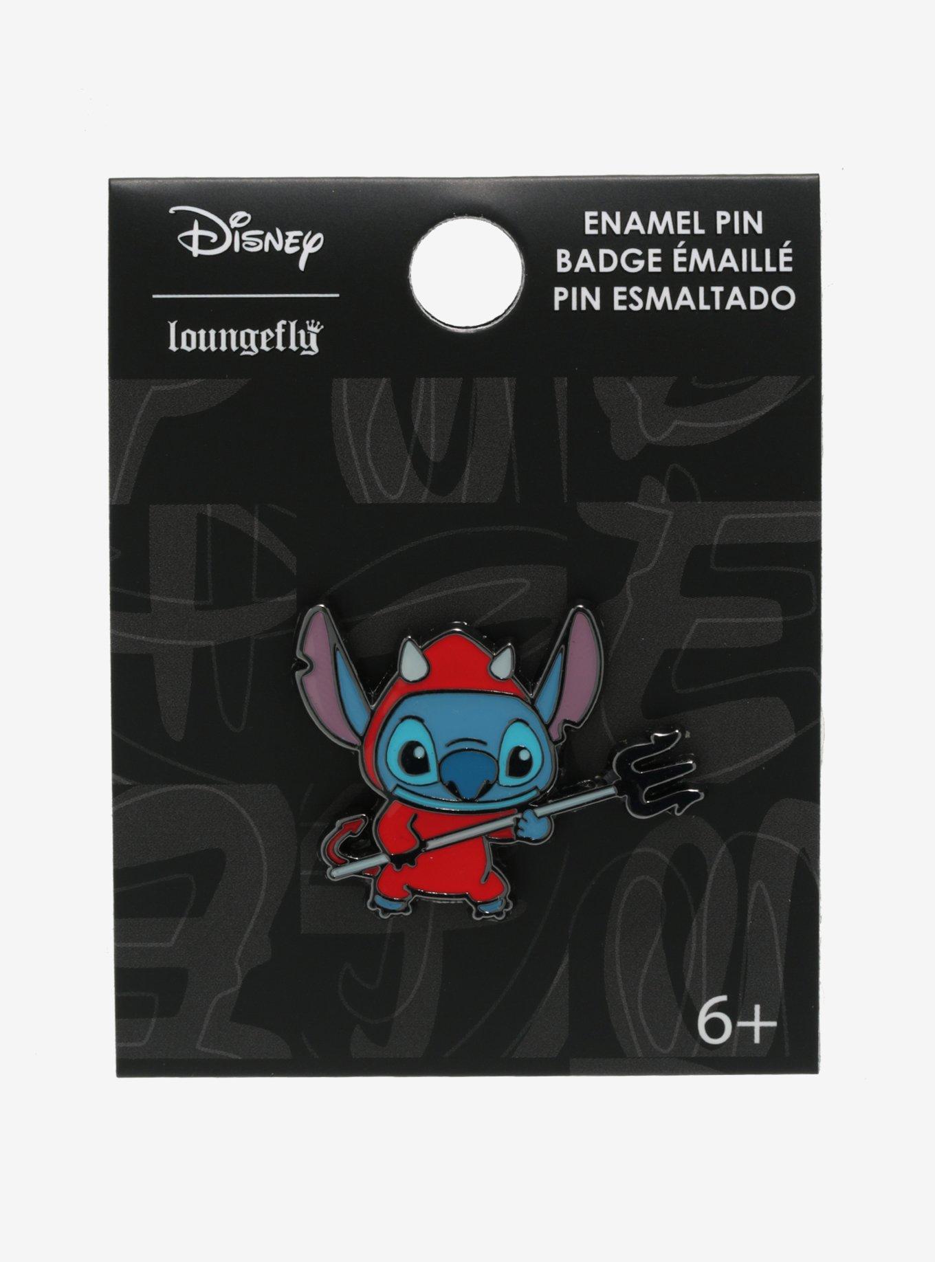 Loungefly Disney Lilo & Stitch Devil Enamel Pin, , hi-res