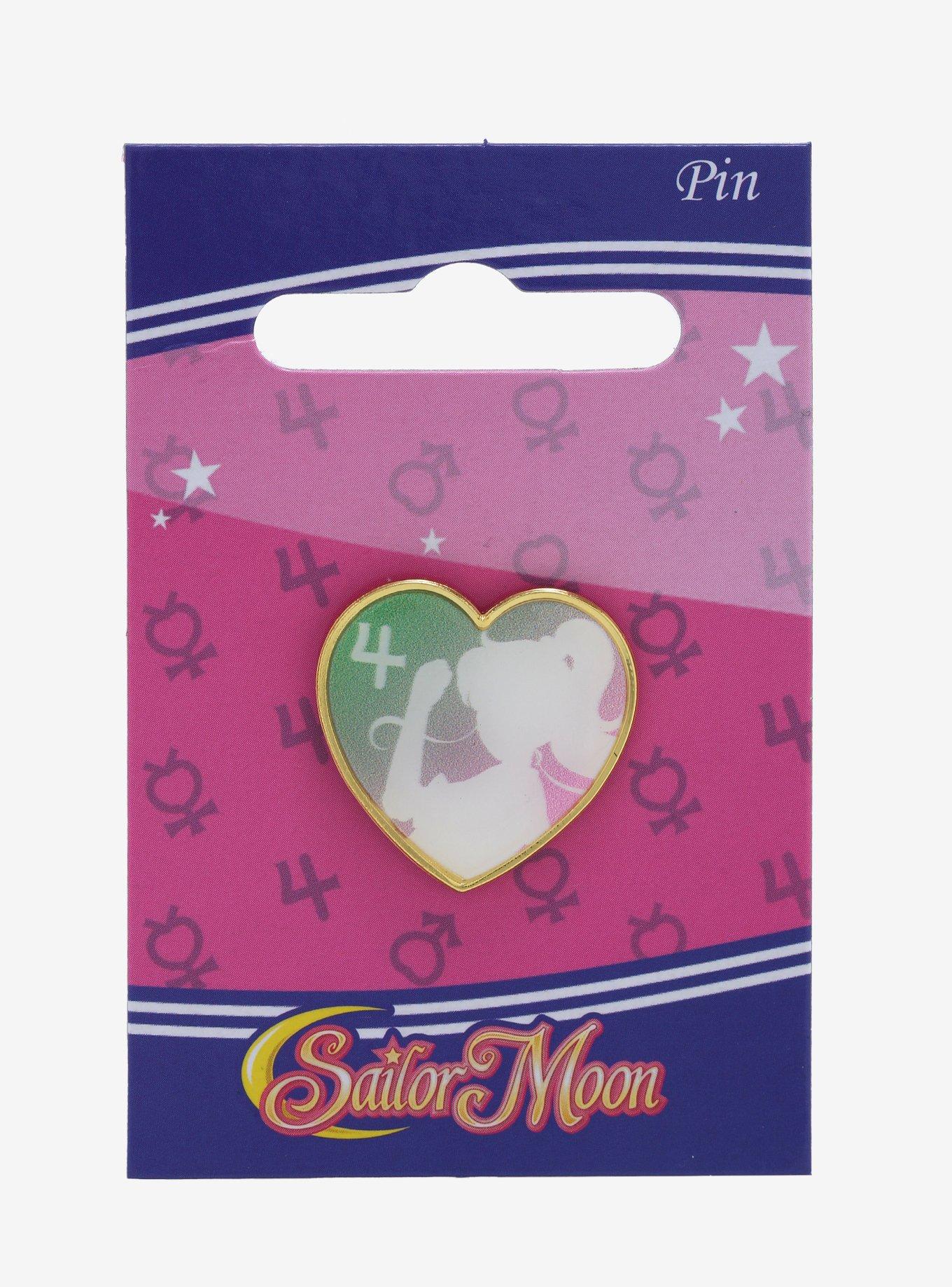 Sailor Moon Sailor Jupiter Heart Silhouette Enamel Pin - BoxLunch Exclusive, , alternate