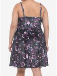 Dark Rose Velvet Cami Dress Plus Size, FLORAL - MULTI, alternate