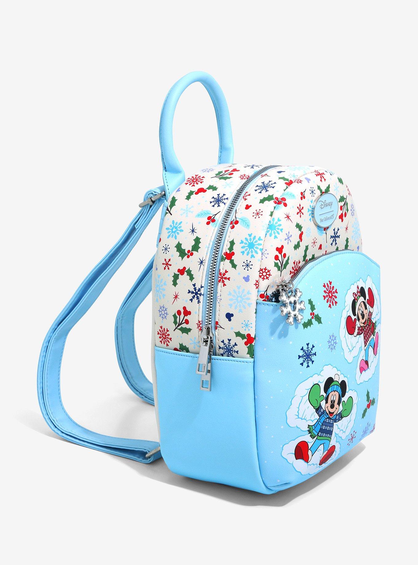Her Universe Mickey Mouse & Minnie Mouse Snow Angels Mini Backpack, , alternate