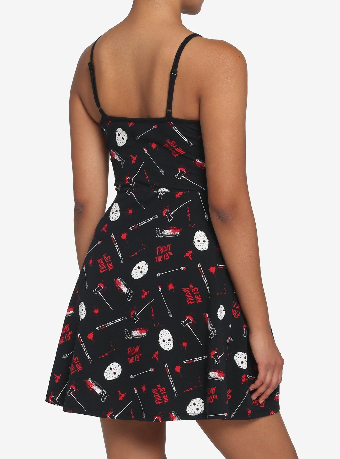 Friday The 13th Jason Bloody Weapons Strappy Dress, MULTI, alternate