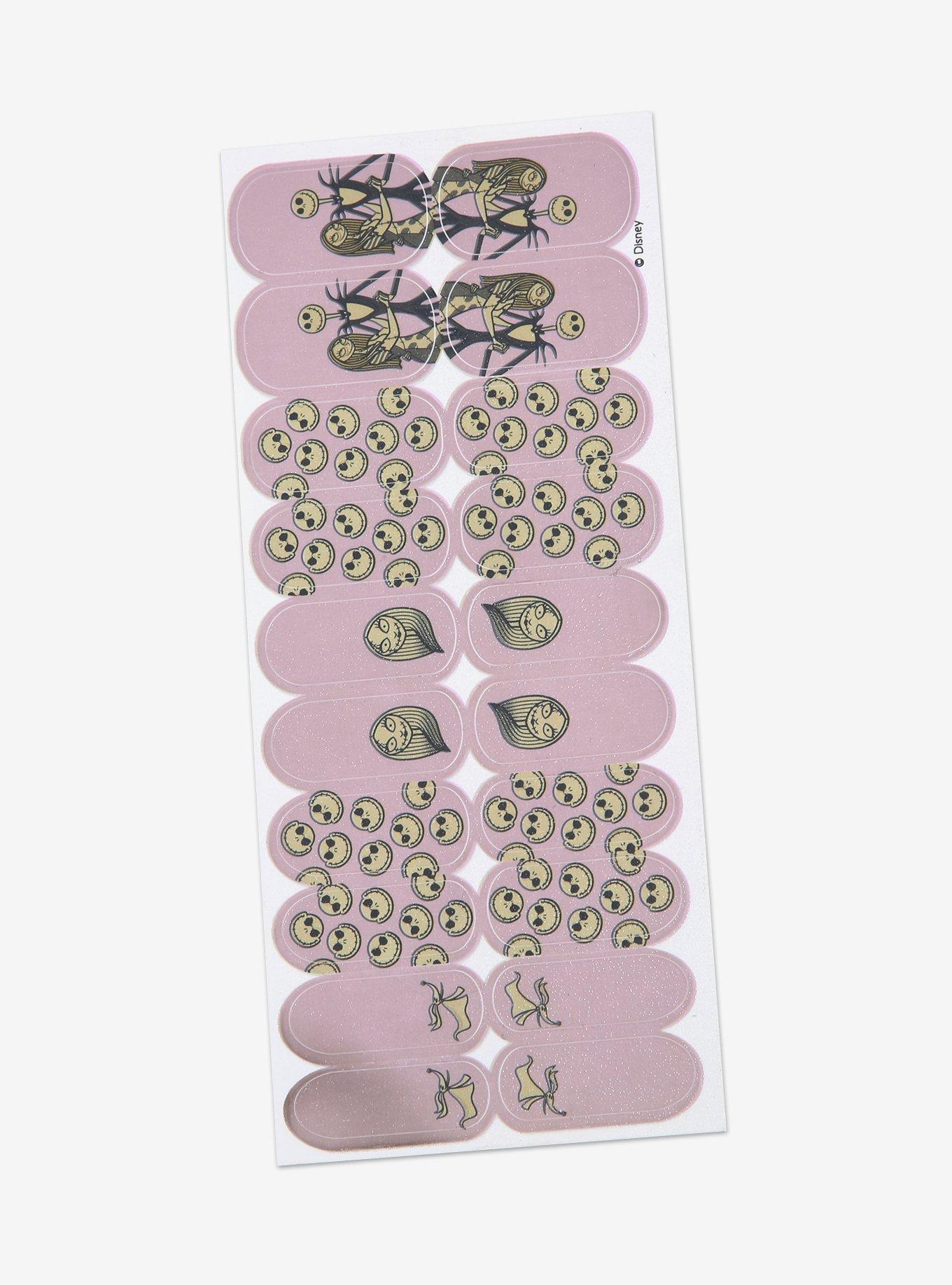 Disney The Nightmare Before Christmas Jack & Sally Heat Reveal Nail Stickers, , alternate