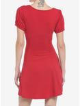 Red Empire Waist Dress, RED, alternate
