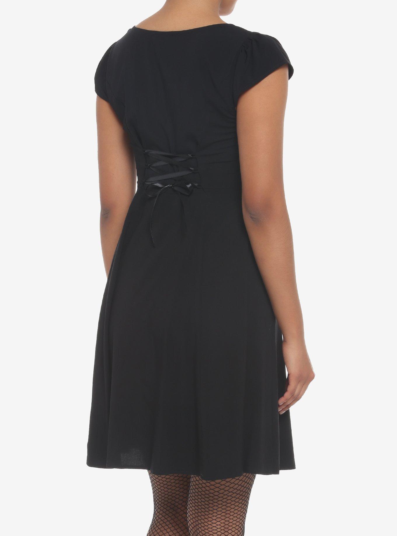 Black Retro Sweetheart Dress, BLACK, alternate