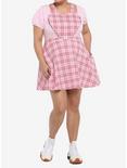 Pink & Red Plaid Heart Skirtall Plus Size, PLAID - PINK, alternate