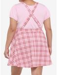 Pink & Red Plaid Heart Skirtall Plus Size, PLAID - PINK, alternate