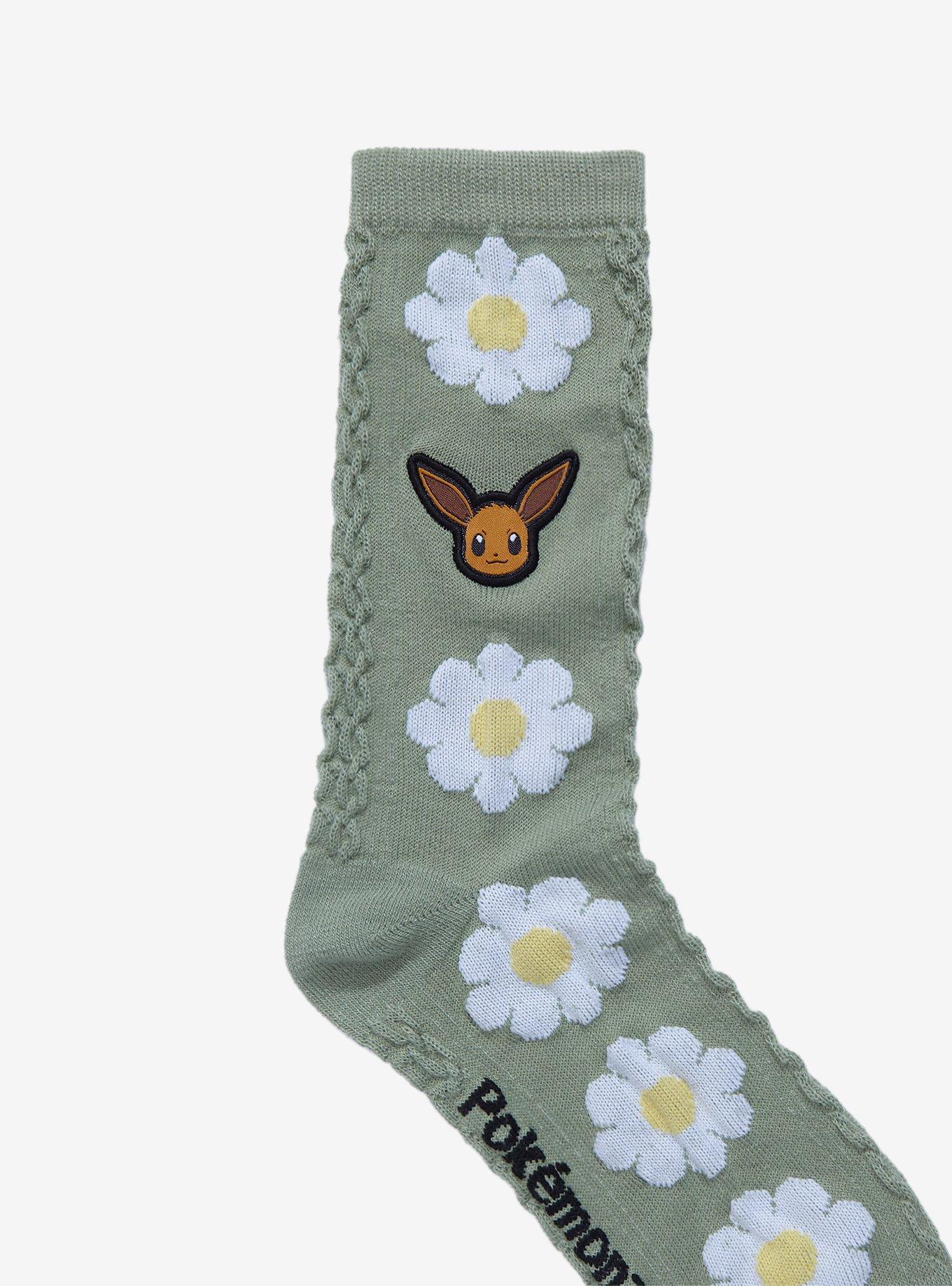 Pokemon Eevee Daisy Crew Socks, , alternate