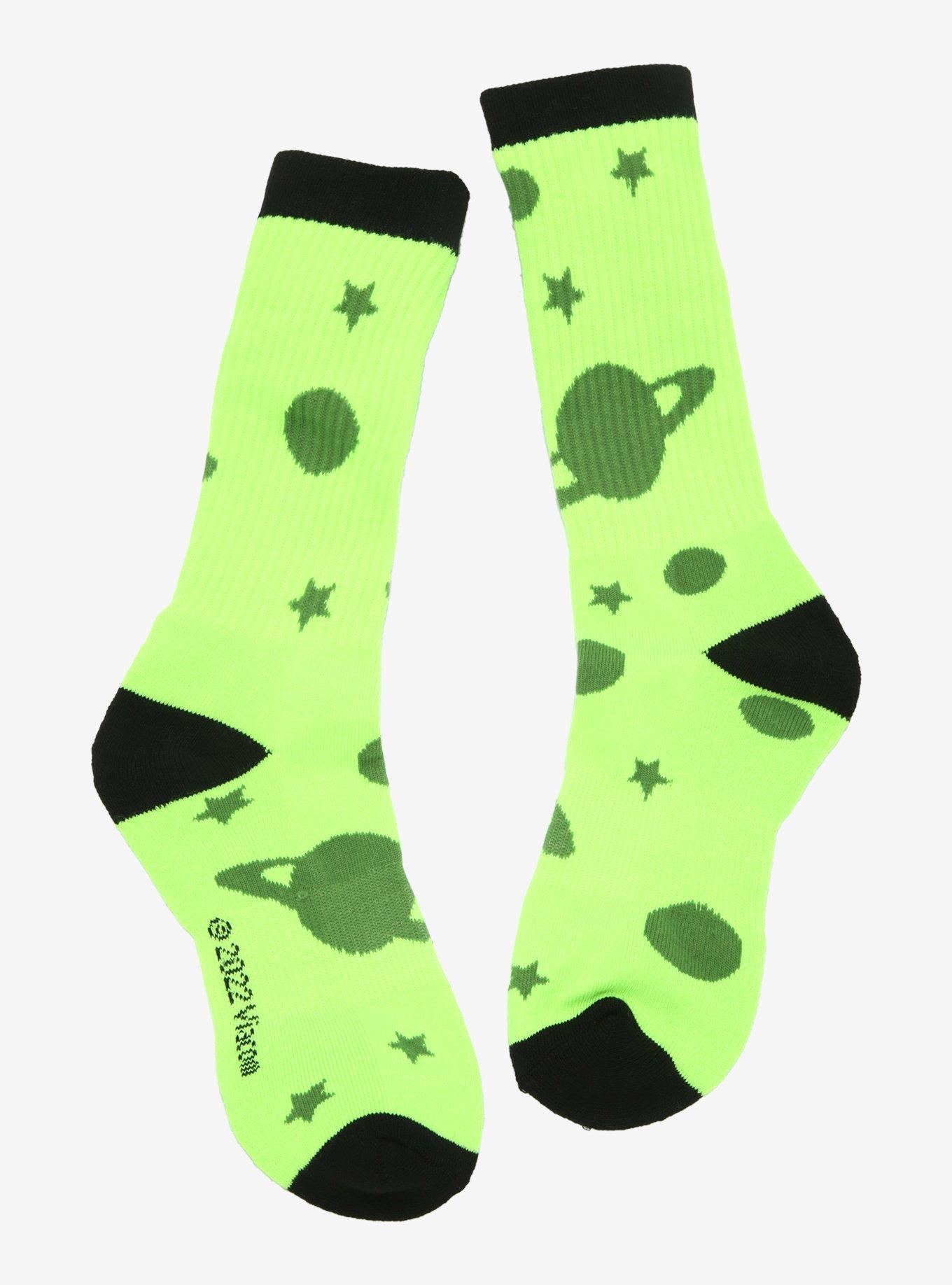 Invader Zim GIR Planets 3D Plush Crew Socks, , alternate