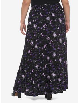 Celestial Print Maxi Skirt Plus Size, , hi-res