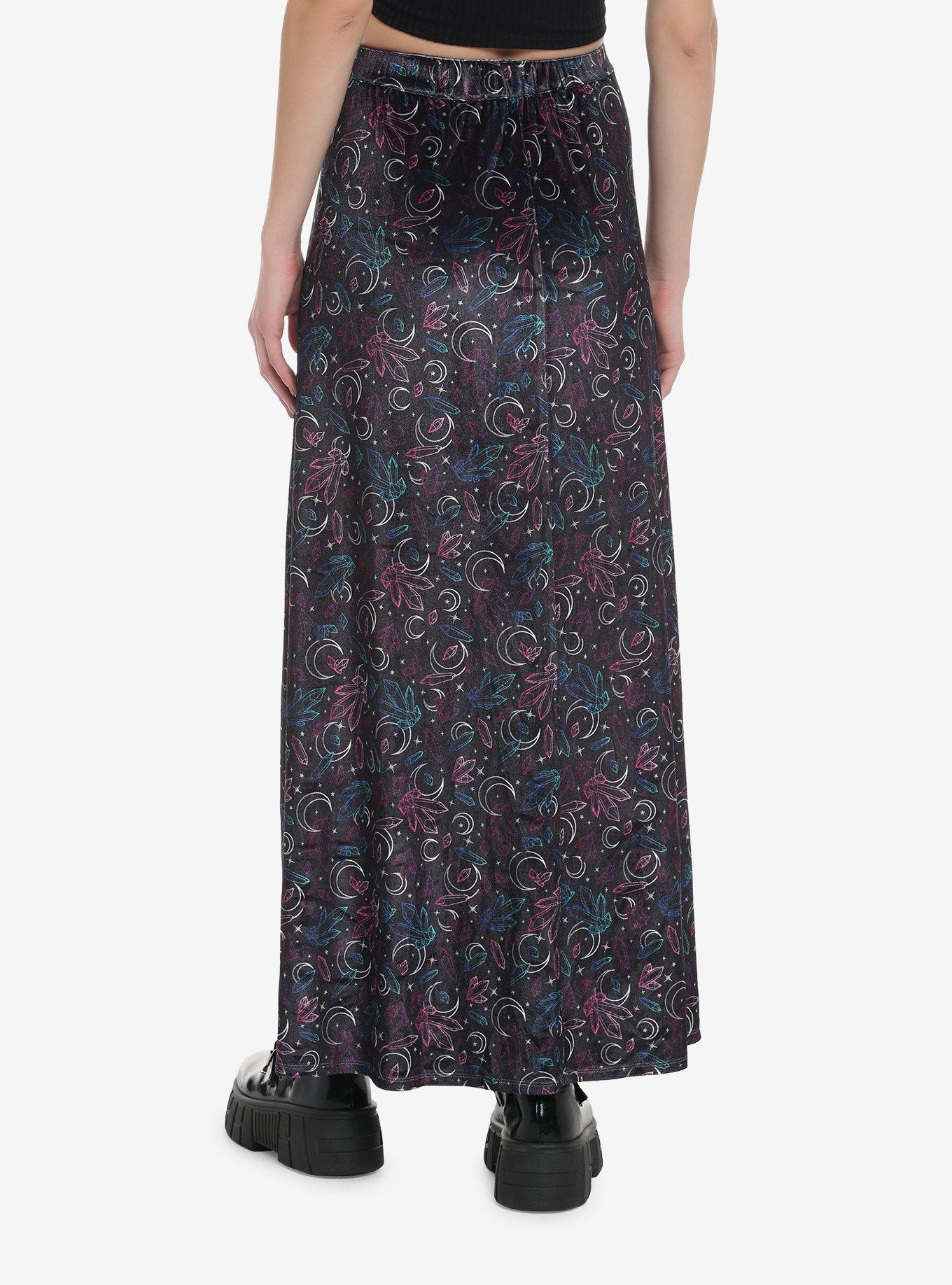 Mystic Crystals Velvet Maxi Skirt, MULTI, alternate