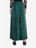 Green Velvet Maxi Skirt, FOREST GREEN, alternate