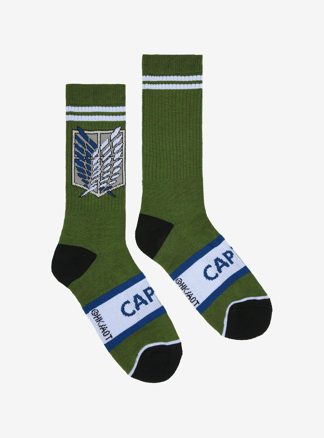 Attack On Titan Wings Of Freedom Varsity Crew Socks, , alternate