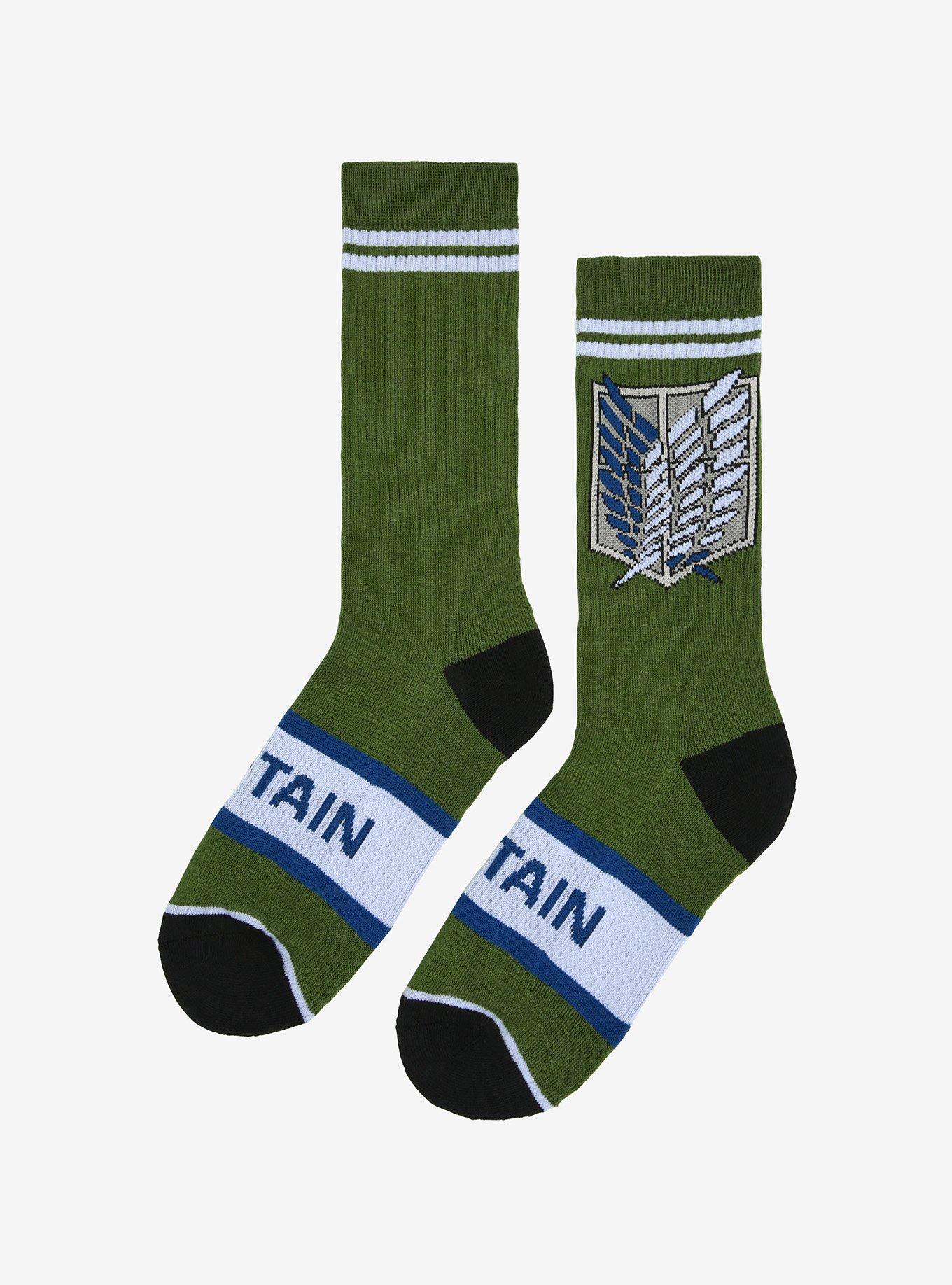 Attack On Titan Wings Of Freedom Varsity Crew Socks, , alternate