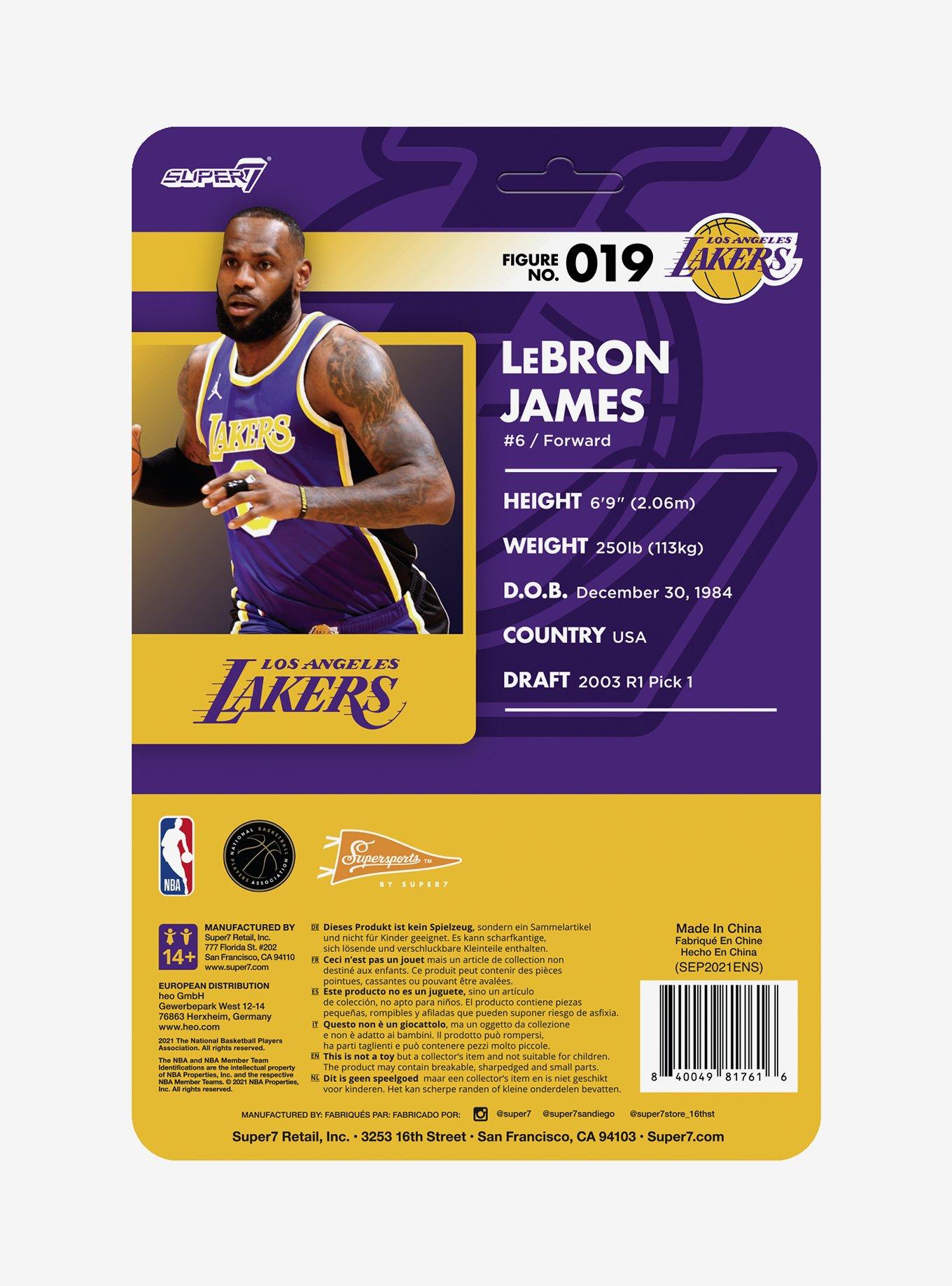 Super7 ReAction NBA Supersports LeBron James (Los Angeles Lakers)  Figure, , alternate