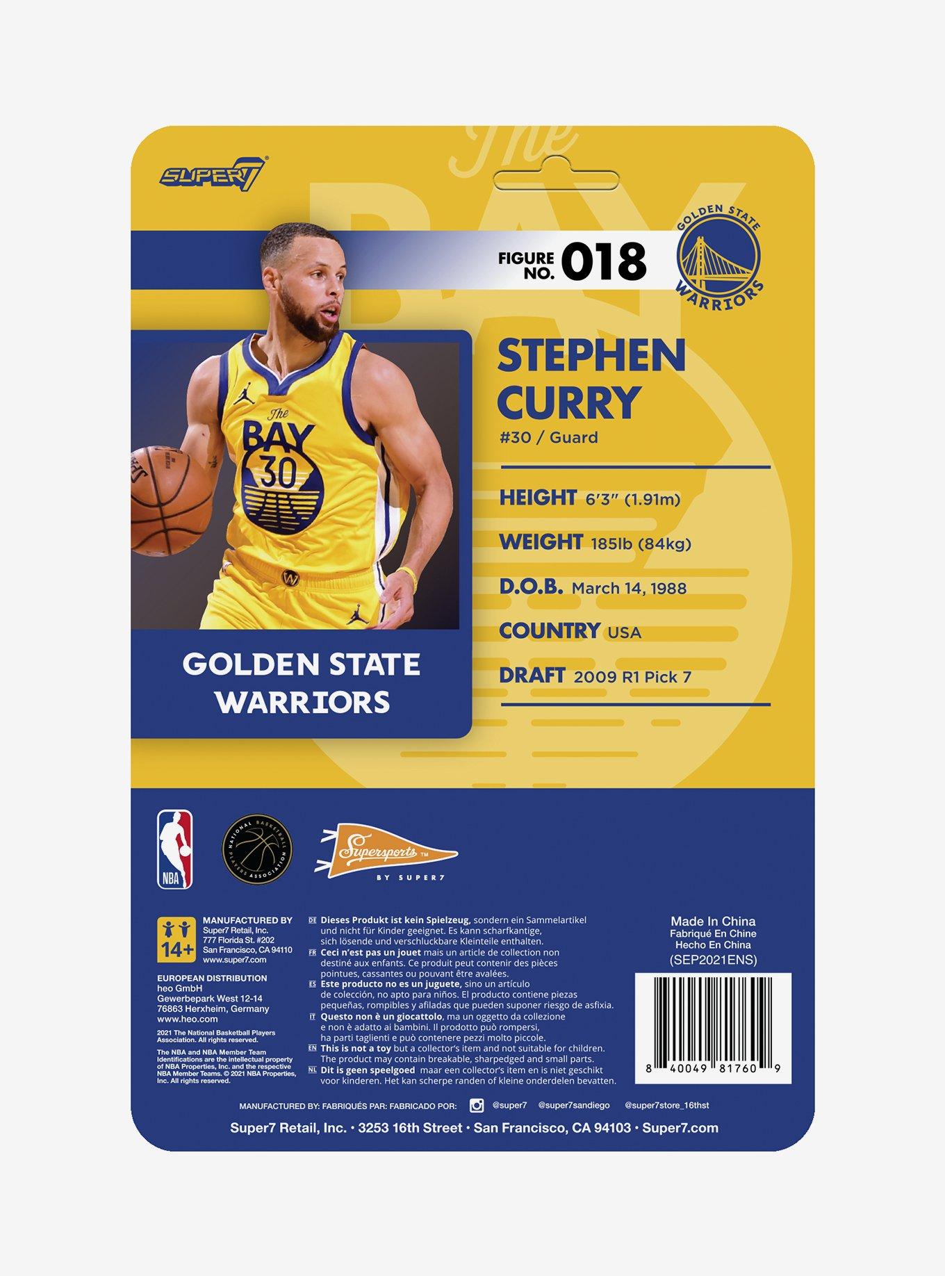 Super7 ReAction NBA Supersports Steph Curry (Golden State Warriors)  Figure, , alternate