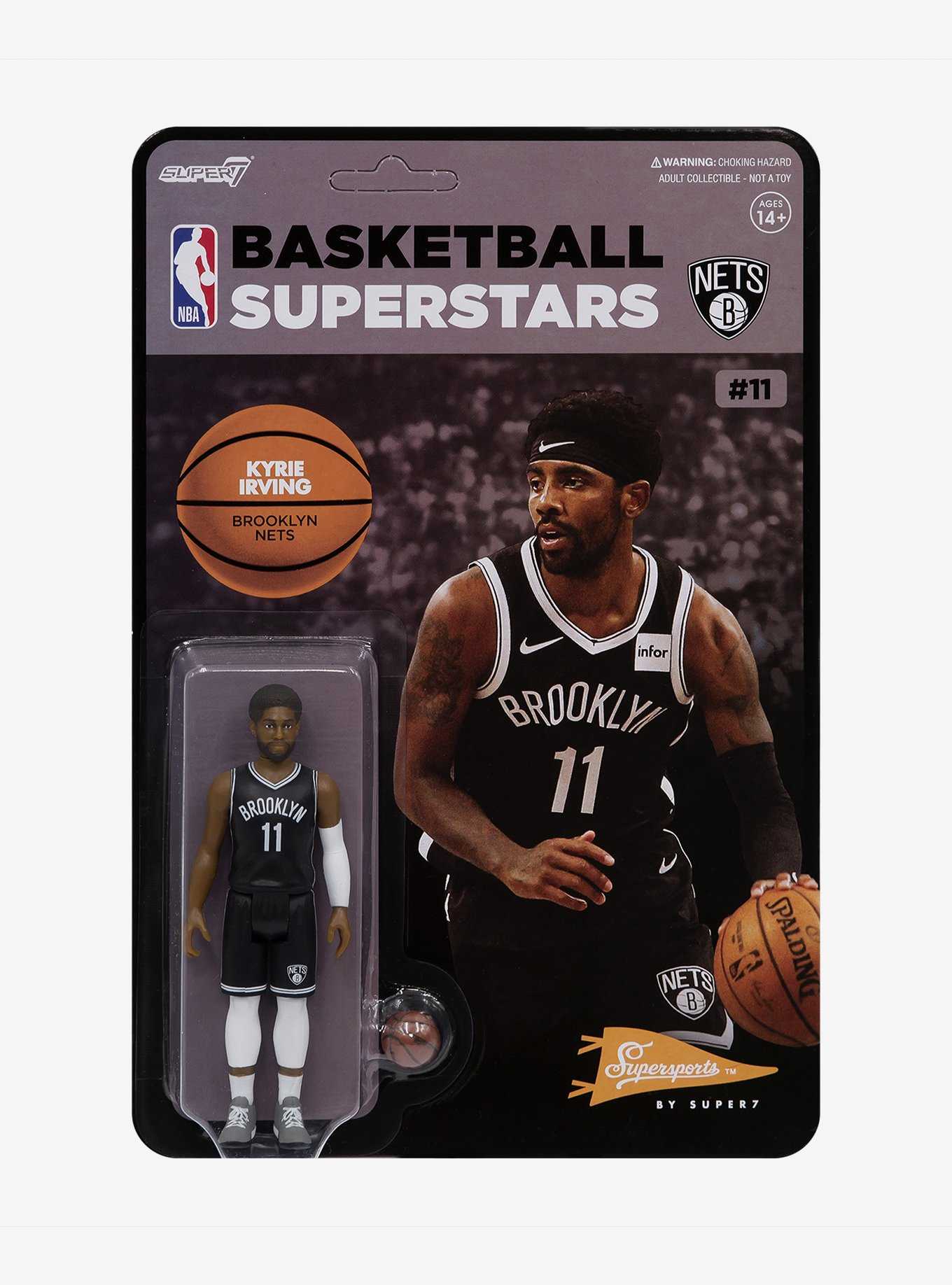 Super7 ReAction NBA Supersports Kyrie Irving (Brooklyn Nets)  Figure, , hi-res