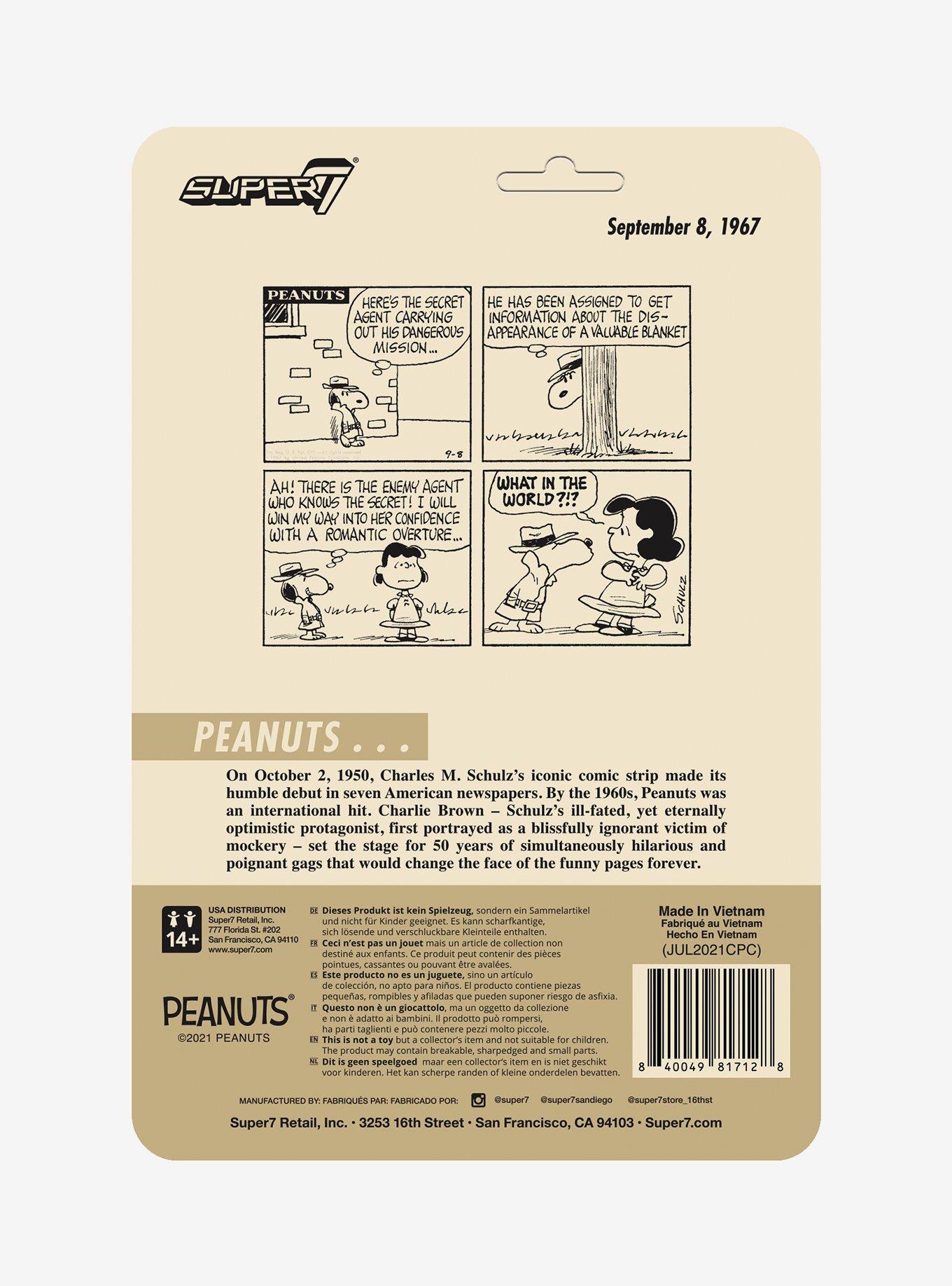 Super7 ReAction Peanuts Agent Snoopy Figure , , alternate