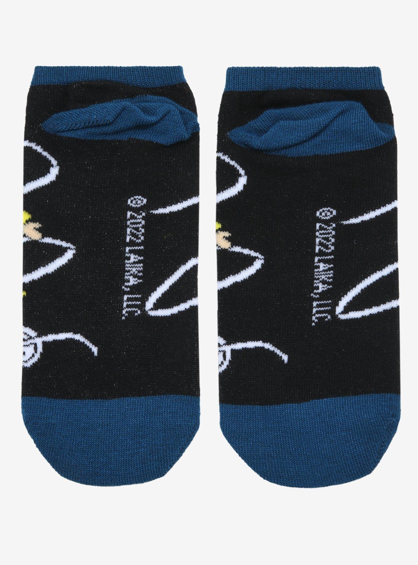 Coraline Doll Thread No-Show Socks, , alternate