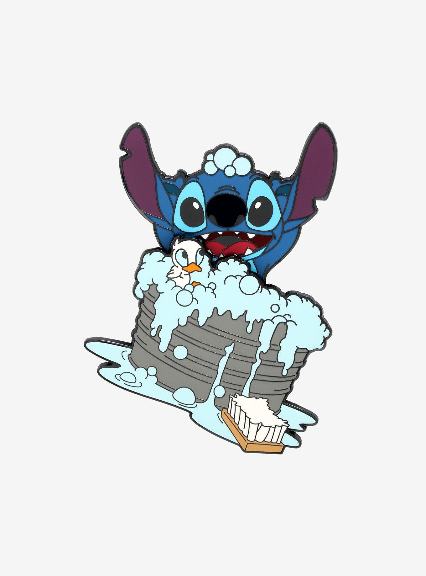 Loungefly Disney Lilo & Stitch Stitch Bath Tub Slider Enamel Pin 2022 HT Expo Exclusive, , alternate