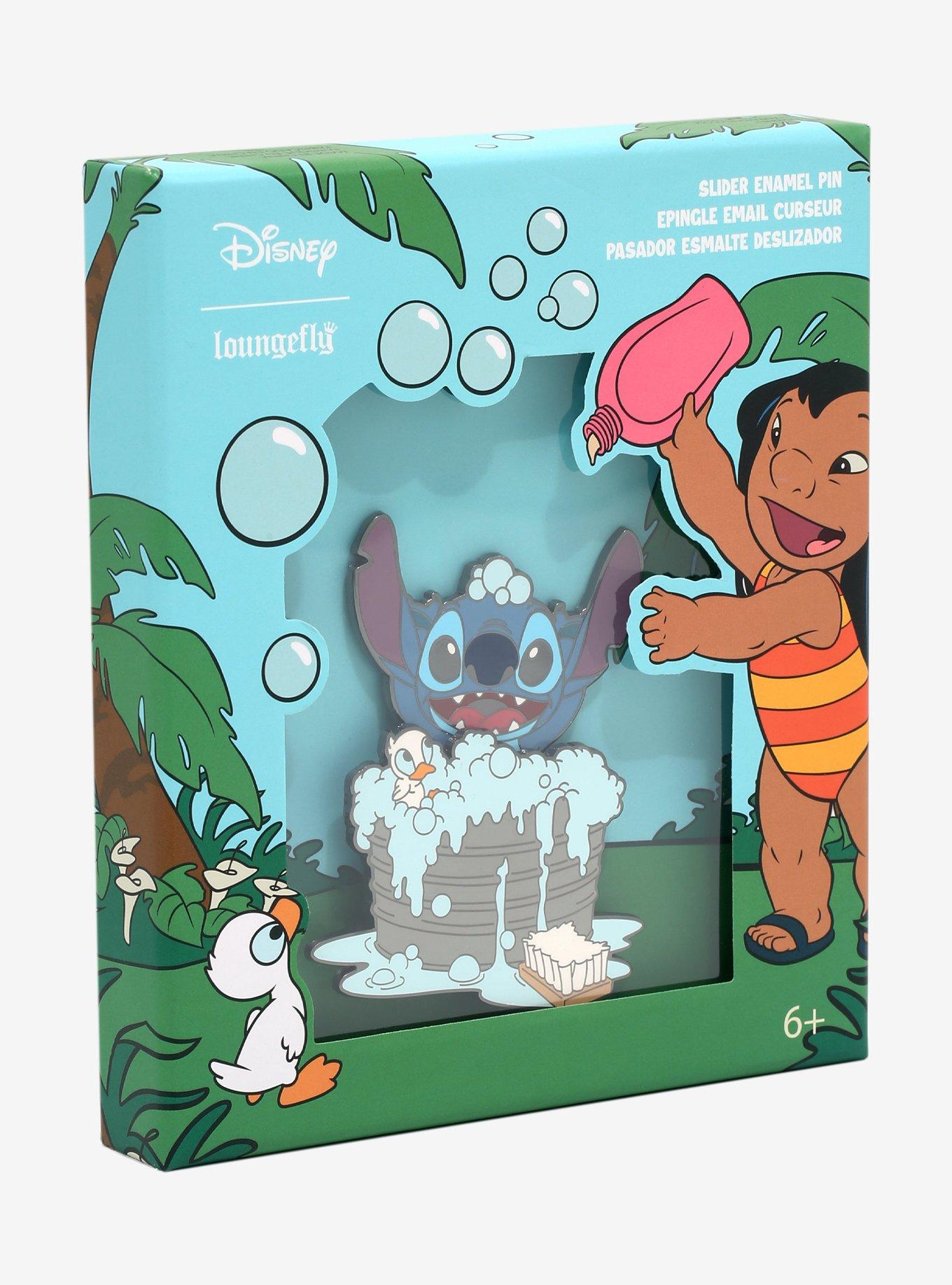 Loungefly Disney Lilo & Stitch Stitch Bath Tub Slider Enamel Pin 2022 HT Expo Exclusive, , alternate