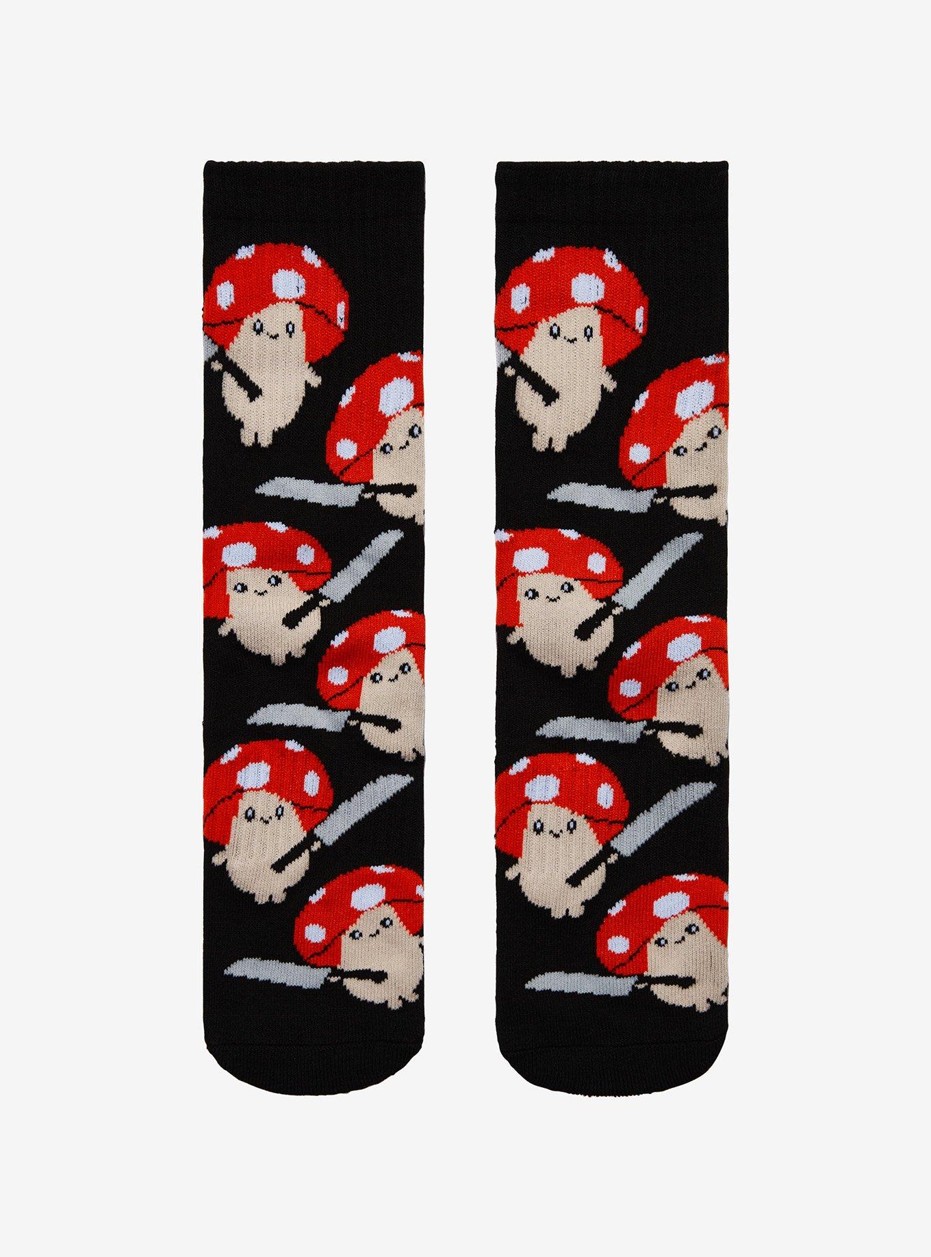 Mushroom Knife Crew Socks, , alternate