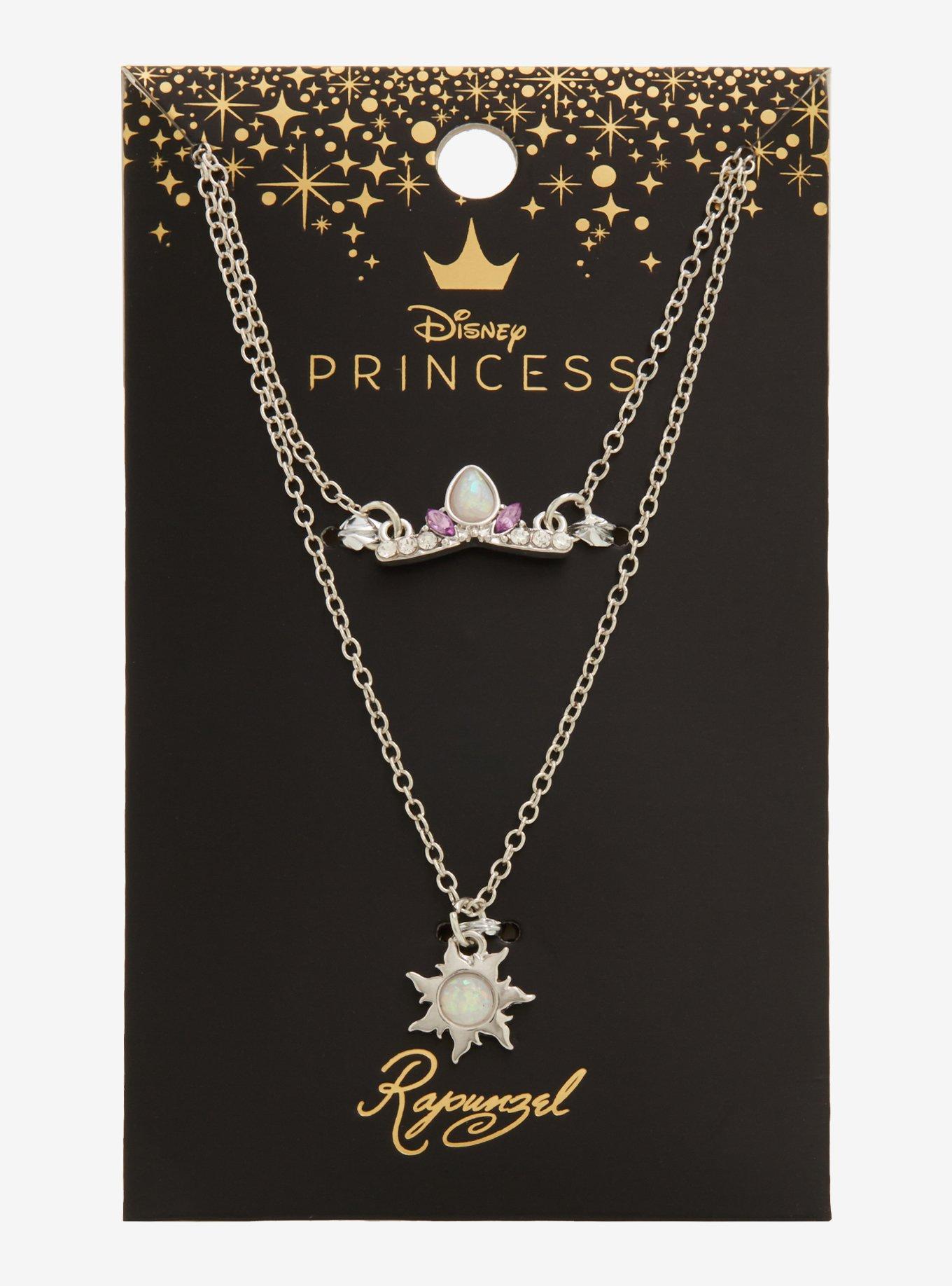 Disney Tangled Crown & Sun Necklace Set, , alternate