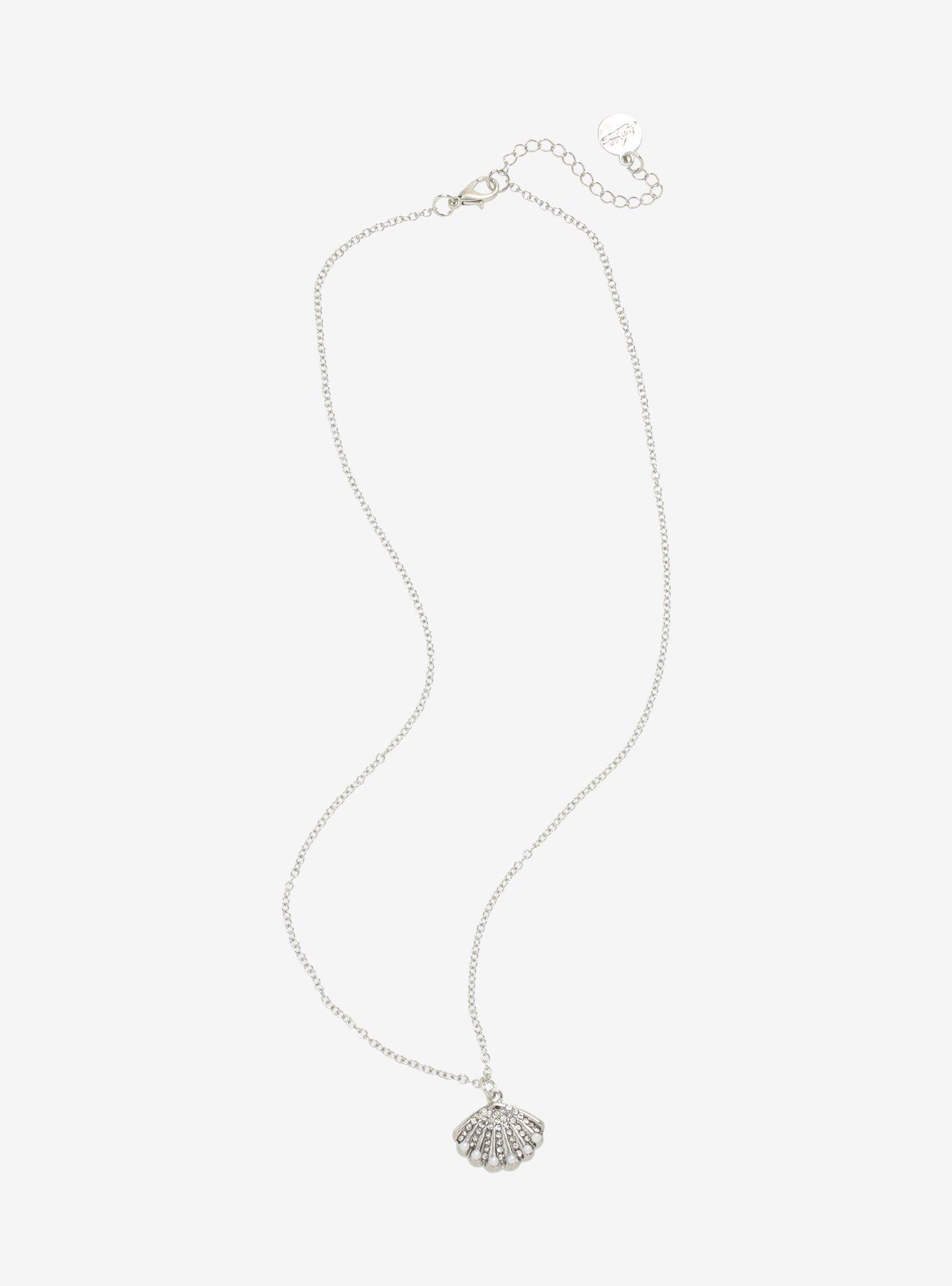 Disney The Little Mermaid Bejeweled Shell Necklace, , alternate