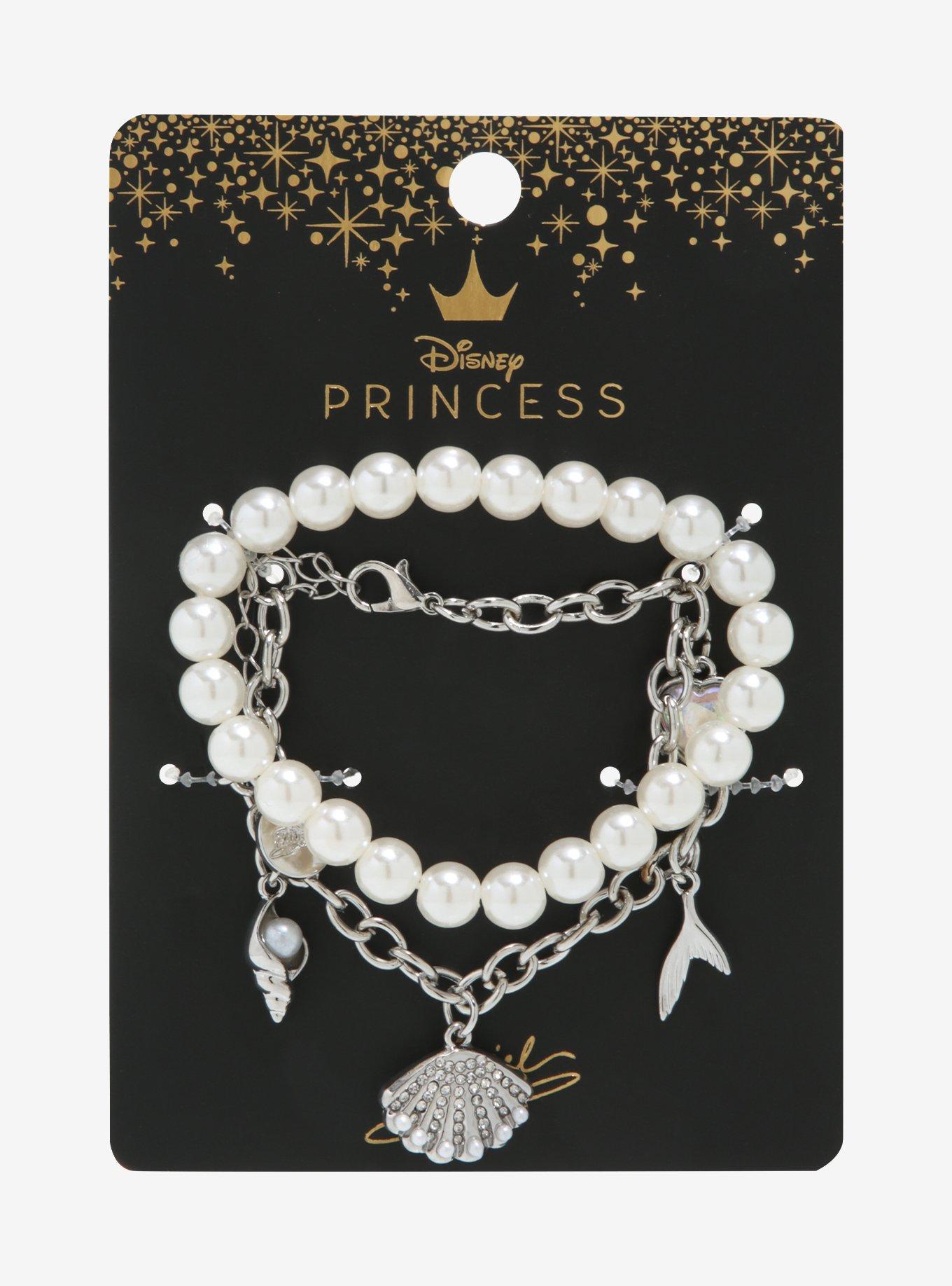 Disney The Little Mermaid Pearl Charm Bracelet Set, , alternate