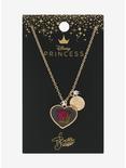Disney Beauty And The Beast Heart Pressed Flower Necklace, , alternate