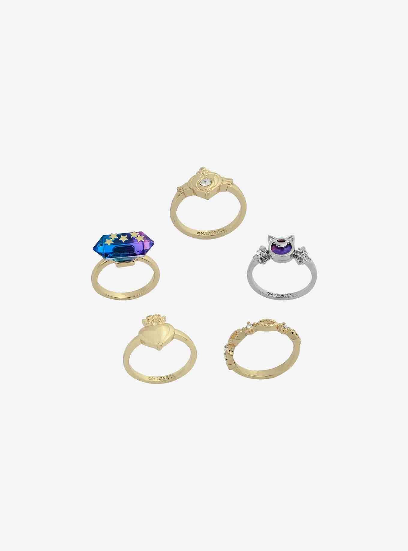 Sailor Moon Galaxy Moon Compact Ring Set, , alternate