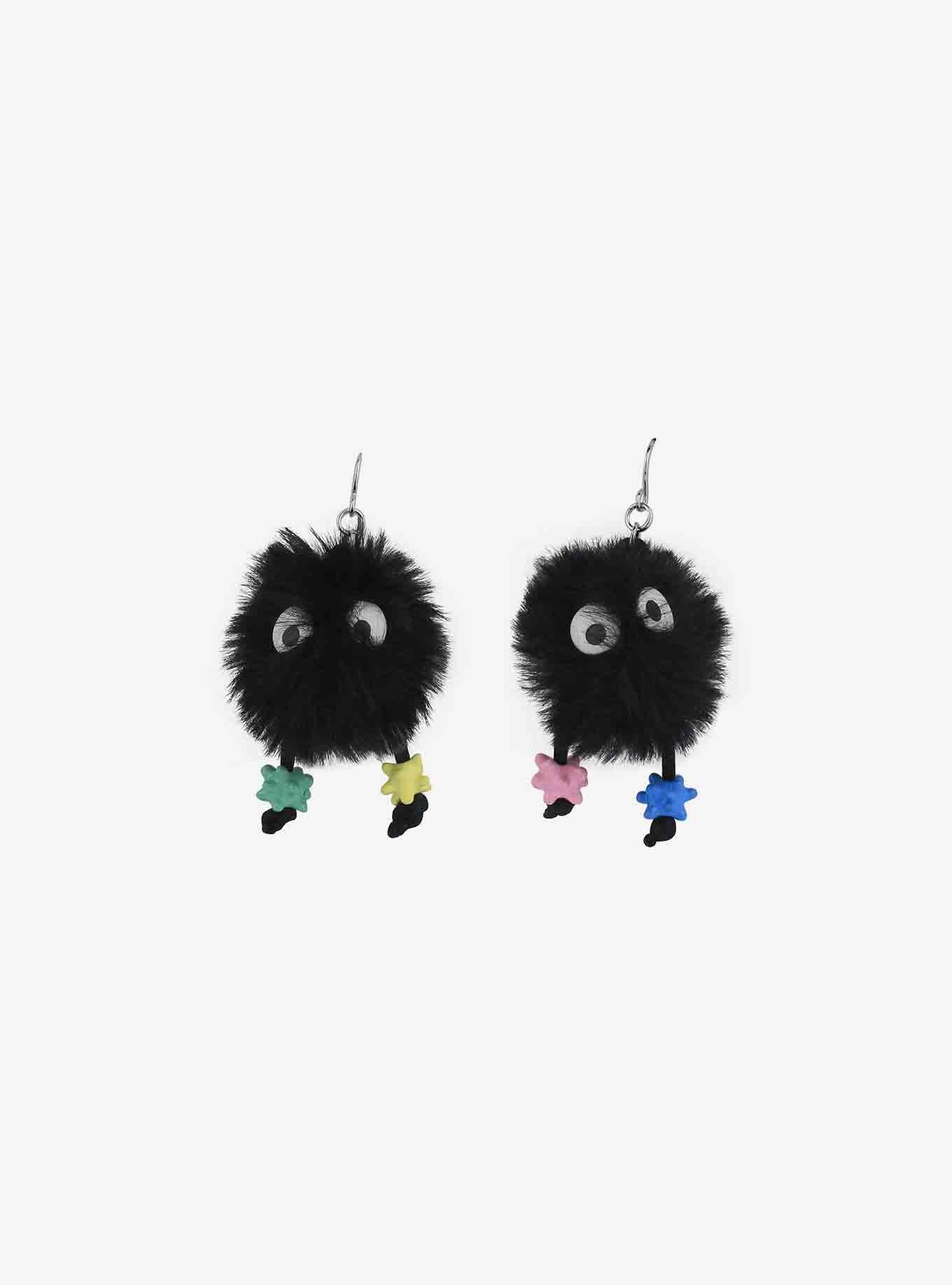 Studio Ghibli Spirited Away Soot Sprite Fuzzy Drop Earrings, , alternate