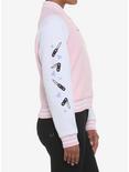 Kawaii Goth Pastel Girls Varsity Jacket, PINK, alternate
