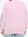 Sakura Angel Wings Pastel Pink Girls Oversized Cardigan Plus Size, PINK, alternate