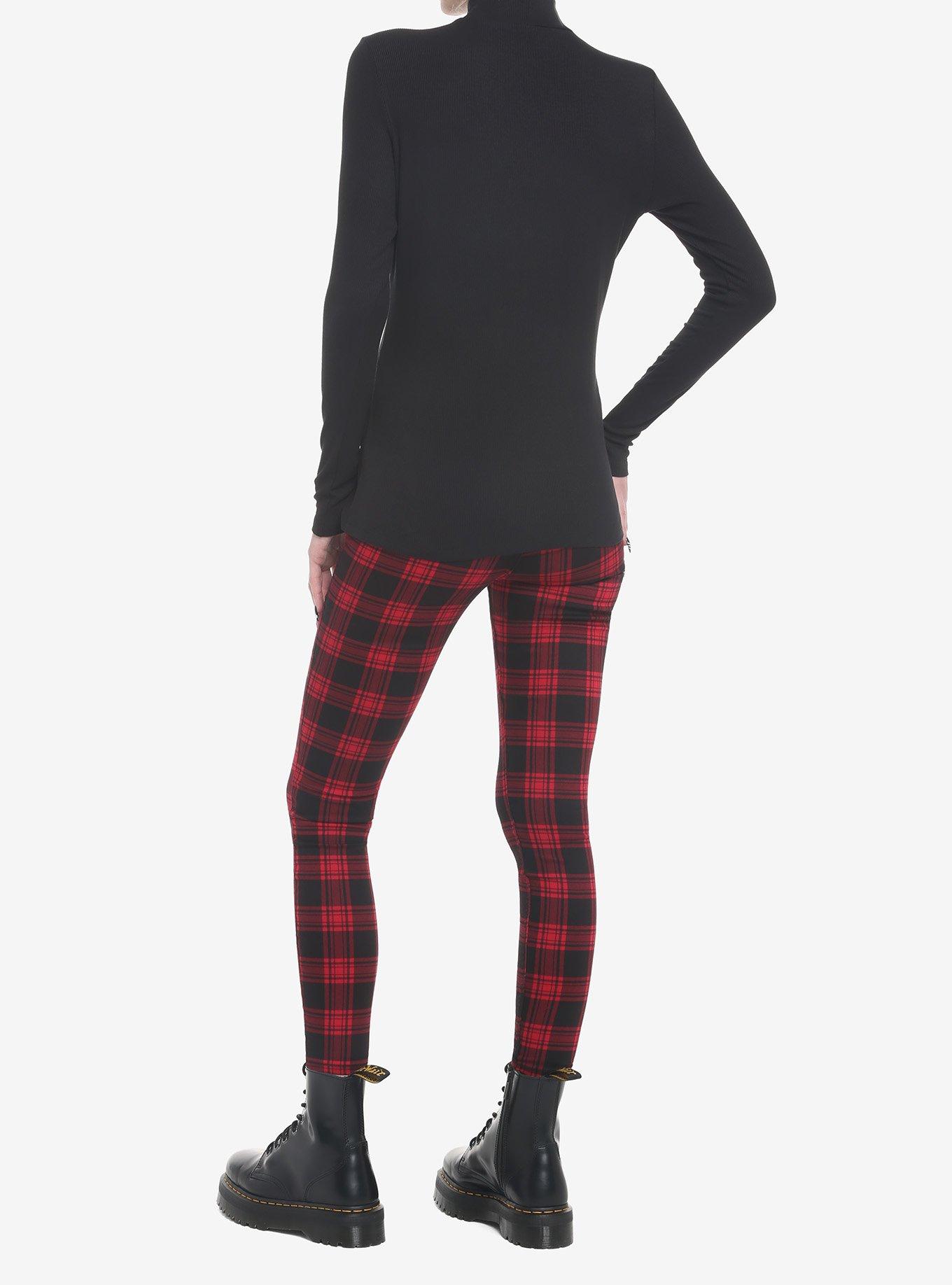 Black Heart Cutout Mock Neck Girls Long-Sleeve Top, BLACK, alternate