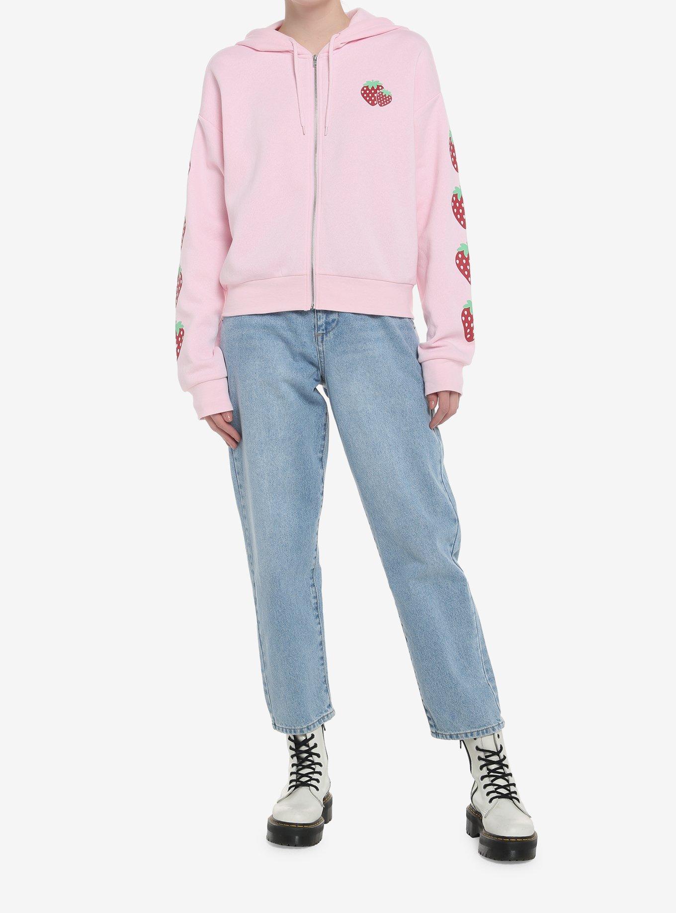 Strawberry Girls Hoodie, PINK, alternate